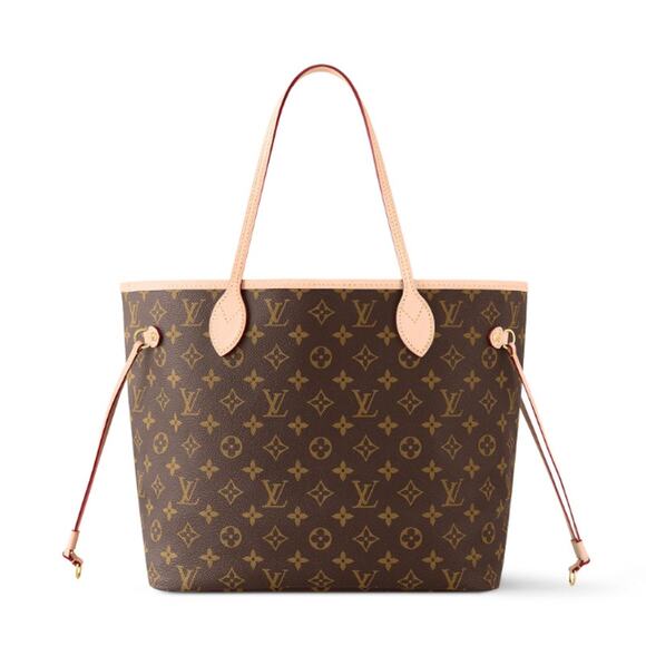 Louis Vuitton Handbags - Louis Vuitton Neverfull MM in Monogram with Cherry Red Striped Interior